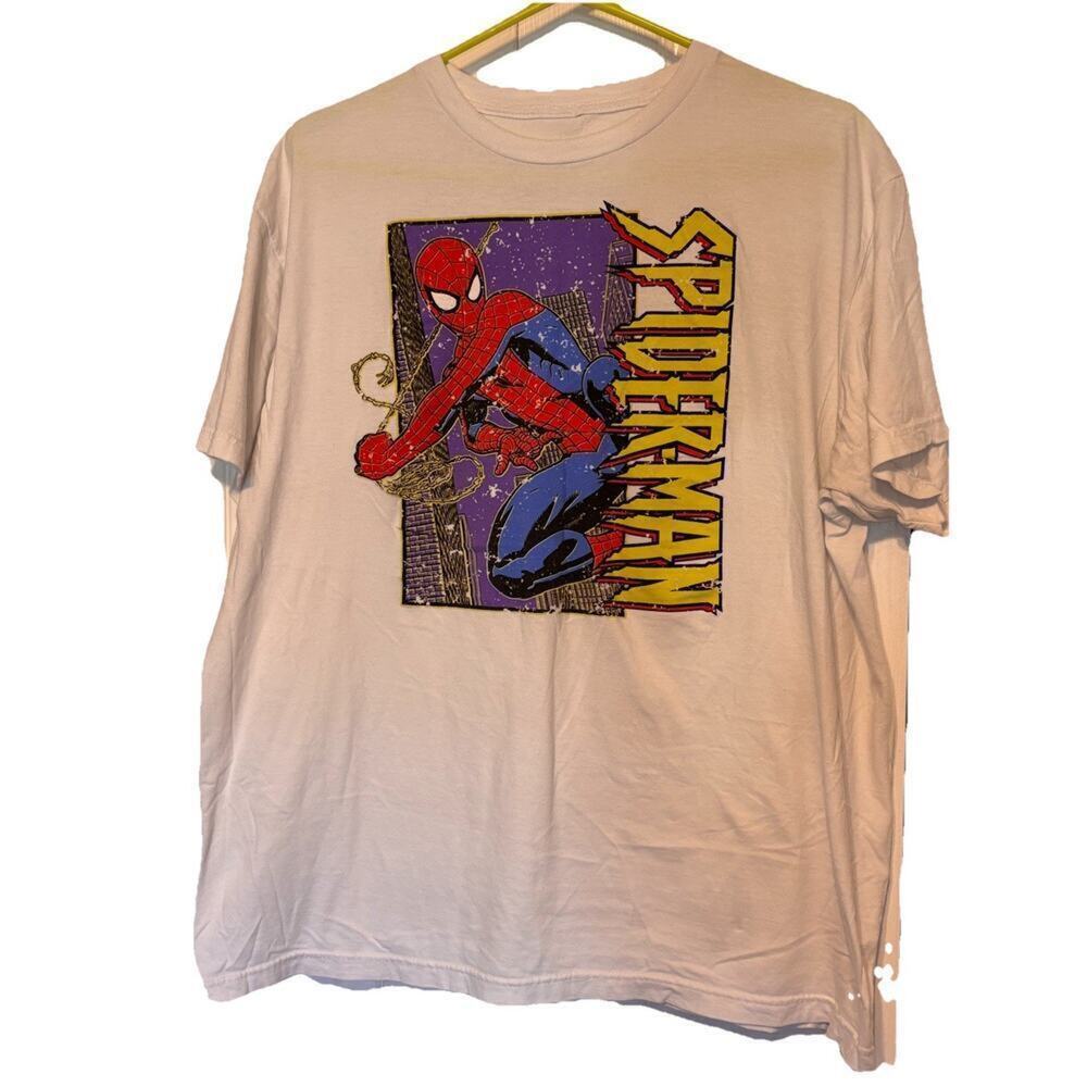 Spider-Man T Shirt X-Large White Shirt Sleeve Comic Hero